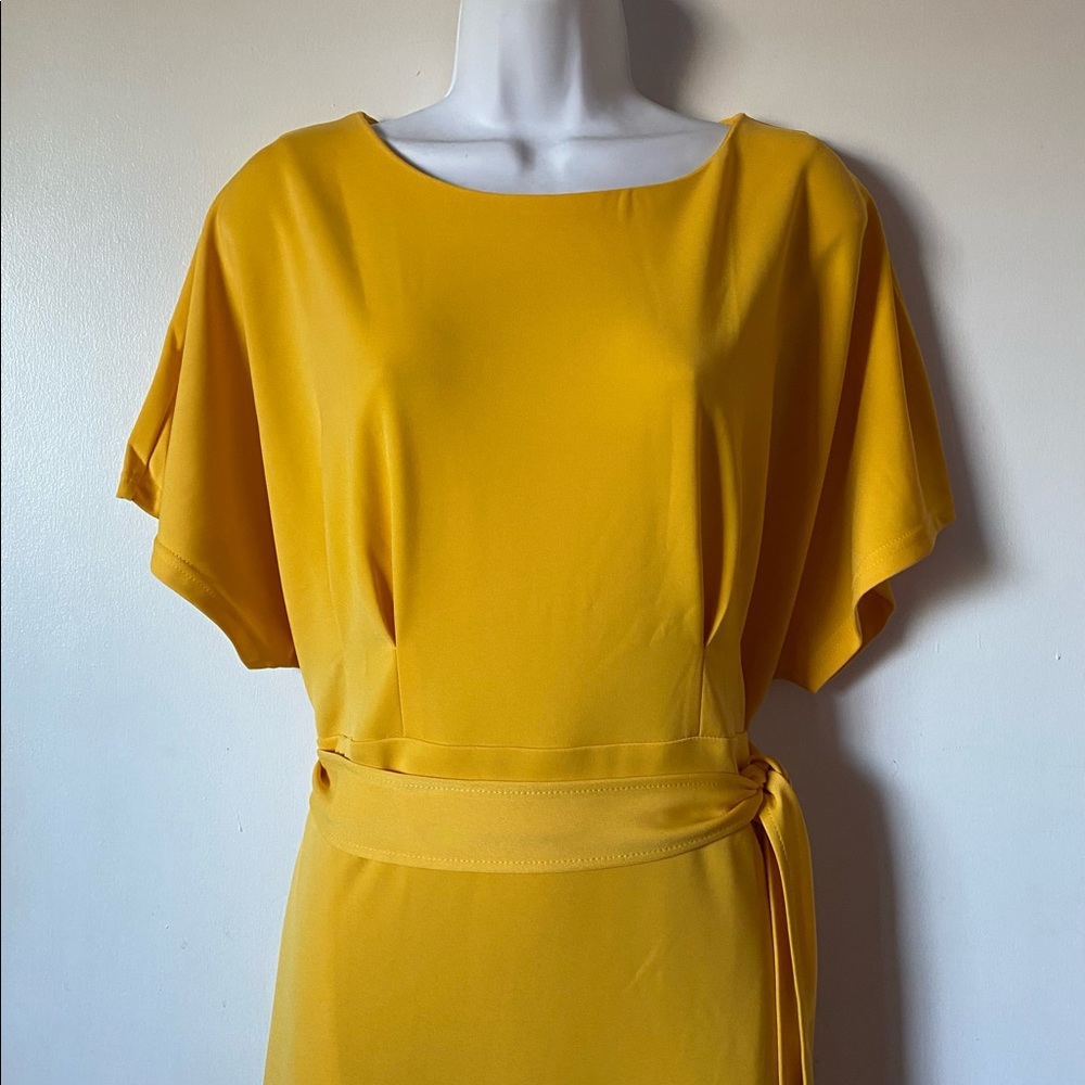 Jasambac Pencil Dress, Mustard Yellow, XL